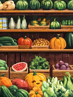 多彩蔬果摆满架