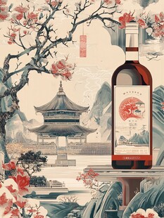 中式古风下的优雅葡萄酒