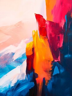 抽象色彩艺术风景画作