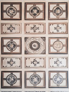 复古中式天花板图案设计