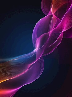 梦幻炫彩流动线条背景