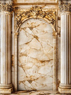 欧式大理石雕花装饰墙面
