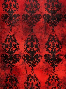 红色复古花纹图案背景