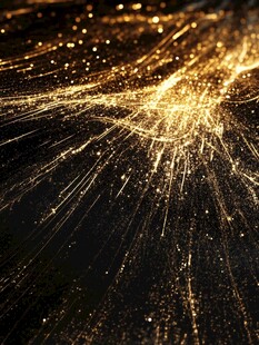 金色光芒散射特效画面