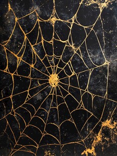 金色蜘蛛网纹理背景