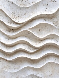 波浪纹理白色墙面装饰