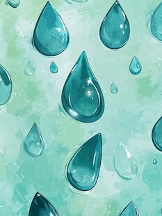 清新水滴水彩风格背景图