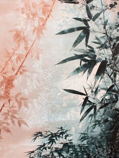 水墨风竹影诗意景象