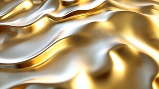 流动的金银光泽金属质感