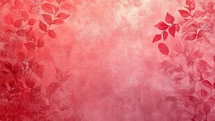 梦幻红粉叶影背景图