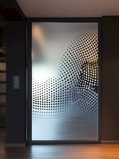 现代艺术风玻璃隔断设计