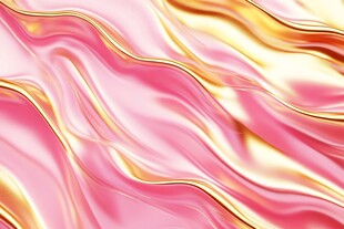 梦幻粉色金色流动纹理背景