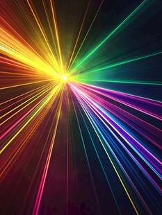 炫彩光线放射特效画面
