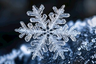 精致雪花特写