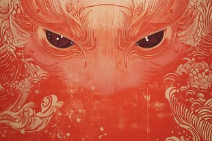 中式祥瑞兽眼 传统艺术风