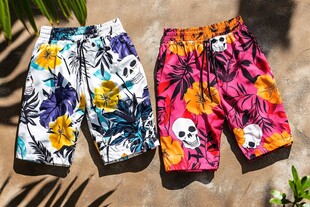 时尚印花沙滩短裤