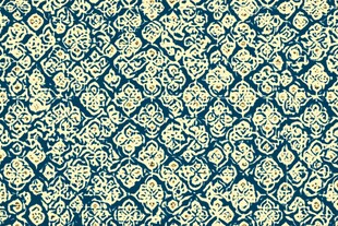 复古蓝黄花纹图案背景