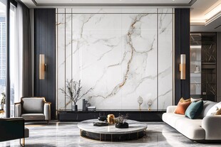 现代简约大理石客厅设计