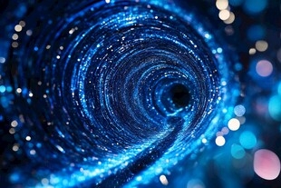 梦幻蓝色星空漩涡背景