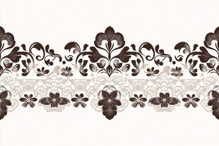 复古花卉花边图案设计