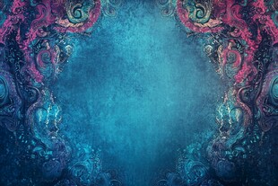 梦幻蓝紫花纹背景图案