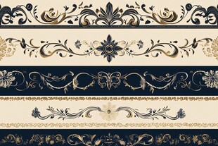 欧式复古精美花纹装饰图案