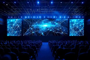 科技感十足的大型会议会场