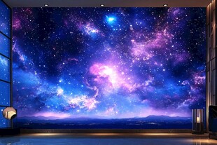 梦幻星空背景墙