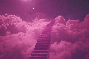 梦幻云梯通往云端星空