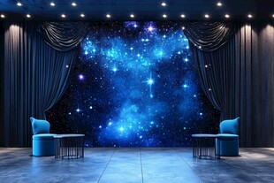 梦幻星空舞台场景布置