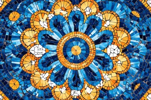 绚丽多彩马赛克花纹图案