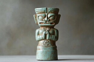 古蜀青铜立人像雕塑