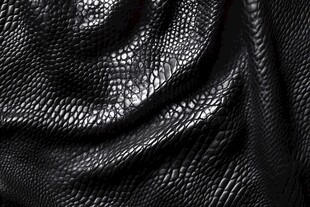 黑色皮革纹理特写