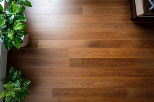 实木地板搭配室内绿植