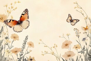 蝶舞花丛间的自然之美