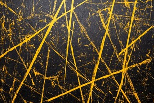 黑色背景上的黄色线条纹理