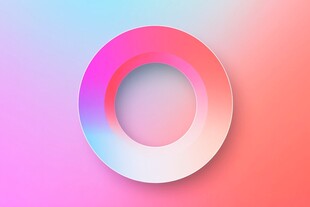 彩色渐变圆环背景图案