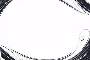 黑白线条边框背景图