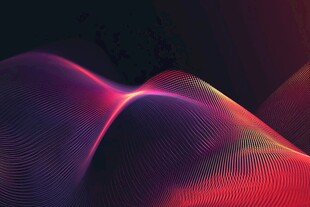 炫彩流动线条抽象背景图