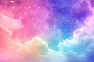 梦幻星空云朵浪漫背景