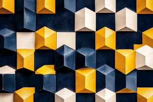 立体几何方块拼接图案