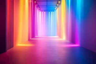 炫彩灯光打造梦幻走廊
