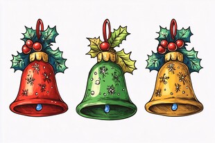 圣诞铃铛插画