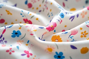 多彩小花印花柔软布料