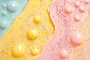 多彩泡沫液体纹理画面