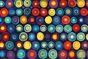 多彩圆圈图案背景设计