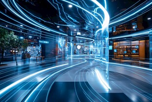 未来感科技风室内空间场景