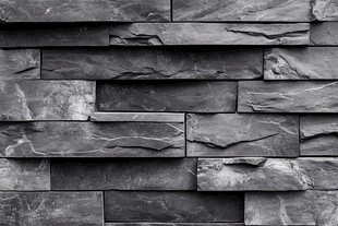灰色石砌墙面纹理特写