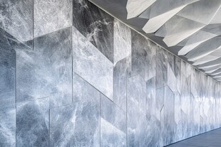 大理石墙面现代建筑美学