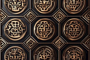 中式古典几何花纹图案
